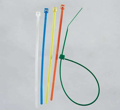 Cole-Parmer Essentials 40 Pound Solid Nylon Cable/Zip Ties, 8" L, Black; 100/PK
