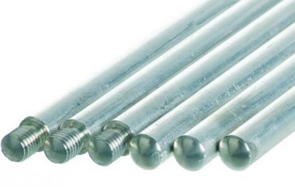 Support rod 600 x 12 mm galvanised steel, with M10 thread