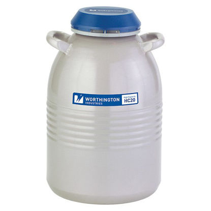 20HC Worthington Dewars with Canister Storage Systems, 20 Liters, 3.6" Neck ID