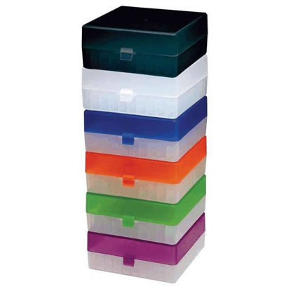Argos Technologies, PolarSafe® 100-Place PP Mictrotube Storage Box, Black; Pack of 5