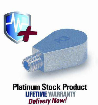 Model:352A21 - Platinum Stock Products; Miniature, lightweight (0.6 gm) ceramic shear ICP® accelerometer, 10 mV/g, 1 to 10k Hz, titanium housing, 10-ft detachable cable