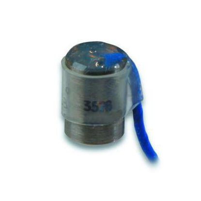 Model:352B01 - Miniature, lightweight (0.7 gm), ceramic shear ICP® accelerometer, 1 mV/g, 2 to 10k Hz, 10-ft integral cable