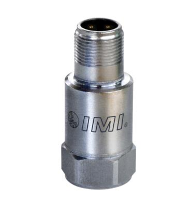 Model:M627A01 - Platinum Stock Products; Low-cost, industrial, quartz shear ICP® accelerometer, 100 mV/g, 0.3 to 10k Hz, top exit, 2-pin connector, M6 mounting stud, single point ISO 17025 accredited calibration
