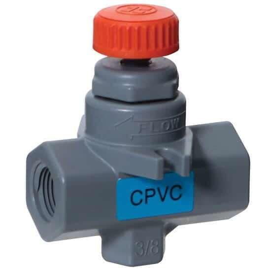 Hayward CPVC Needle Valve, 1/4" NPT(F), with PTFE Seat and FPM Seals