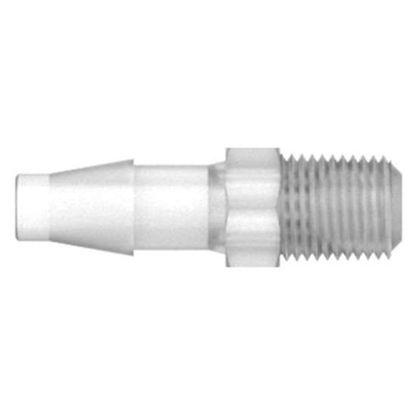 Cole-Parmer VapLock Tubing Adapter, 1/4" ID x 1/8" NPT(M), Polypropylene, 10/pk