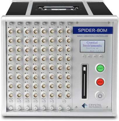 Spider-80M Front-end Card: Eight 24 bit inputs (Voltage, IEPE), 102.4 kHz sampling, 4 GB data flash, BNC connectors. Must be purchased with S80M-A35-4N or S80M-A35-8N.