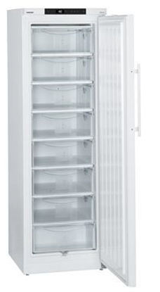 LGex 3410 MediLine Spark-Free Freezer with Comfort Controller, Volume 310 L, Static Cooling, Dimension 600 x 615 x 1840 mm, White Steel Cabinet Finish. Temp. -9C to -30C. 310Litre capacity.