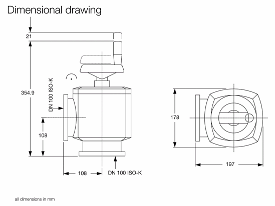 Right Angle Valve DN100ISO-K Man AL - Product | John Morris Group