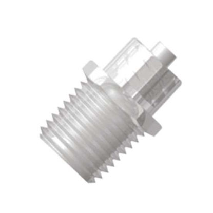 Cole-Parmer VapLock Filter Adapter, Luer lock x 1/4" NPT(M), natural polypropylene; 1/ea