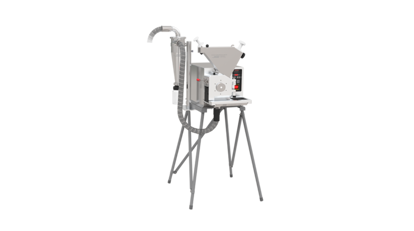 "Universal Cutting Mill PULVERISETTE 19 instrument without funnel, cutting tool set, sieve cassette, collecting vessel and stand for 400 V/3~, 50 Hz, 2650 Watt, 2800-3400 rpm in a corrosion-resistant stainless steel 316L version
"