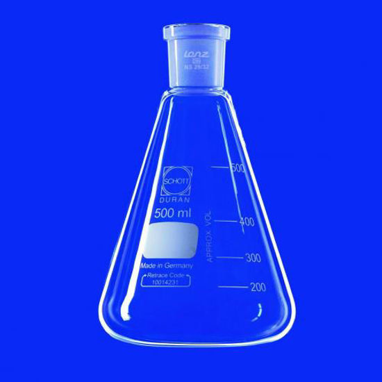 Erlenmeyer Flasks With Conical Joint Cap Ml 25 Socket Ns 1926