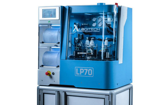 LP70G with Bluetooth Software precision Lapping & Polishing Machine, complete with 2 metered abrasive dispensing unit and 2 abrasive cylinders, eccentric sweep facility on four workstations  (220-240v / 50Hz) JMG No. 1347227 MPN 1LB71G
