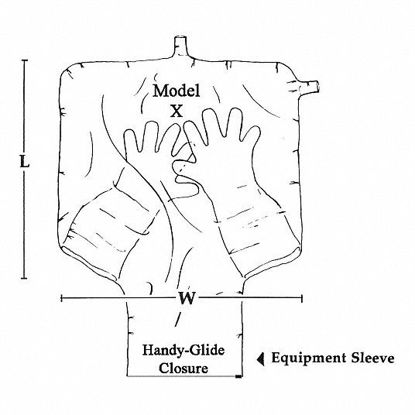 Glove Bag, Inflatable Glove Chamber, 108DX-17-17H, 11.5" Equipment Sleeve, 6/pk
