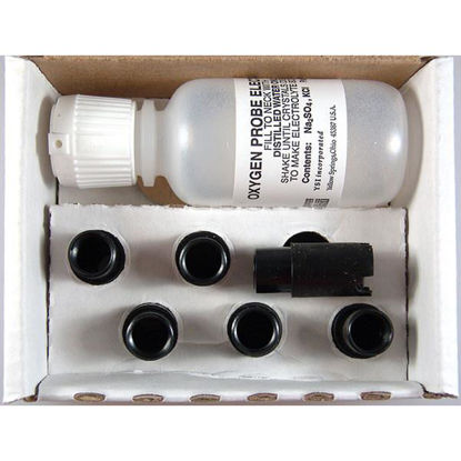 5906 - Cap Membrane Kit 1.00 Mil Teflon (6 each), includes electrolyte (black cap)