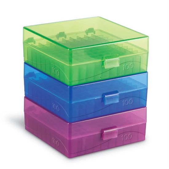 Storagebox With Snap Lid PP Black 100 Places For Microtubes/Cryogenic Vials_1492764