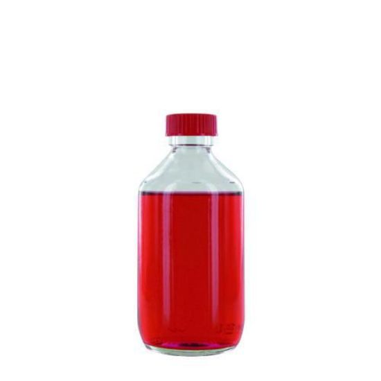 Narrow-neck bottle NK 250 GT, 250ml clear glass, closure with PTFE insert, thread dia. 28mm_1518085
