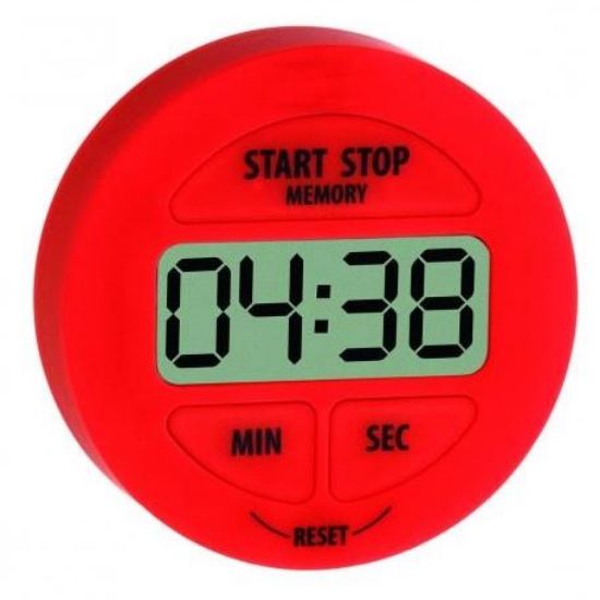 TFA Dostmann Elektronical Timer and Stopwatch Rubber Coated, Red ...