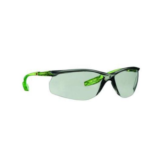 Safety glasses SCCS07SGAF-GRN CCS lime green temples, indoor/outdoor tinting (I/O), Attachment for 3M ear plugs with cord_1617545