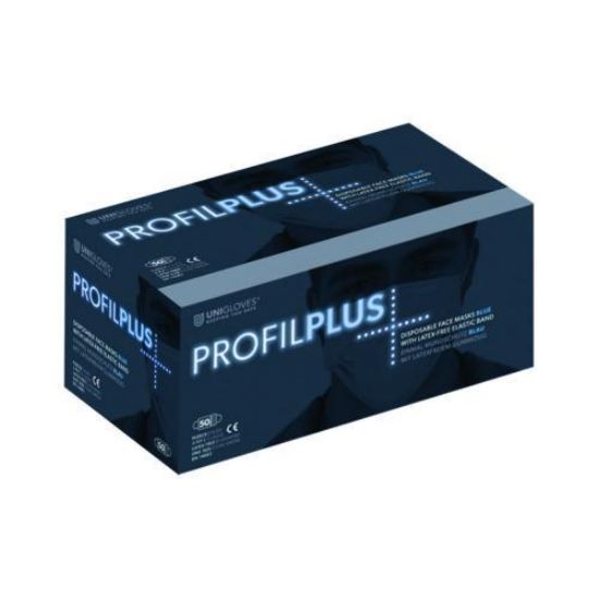 OP-mouthguard Profile Plus blue fleece, ear loop round pack of 50_1728741