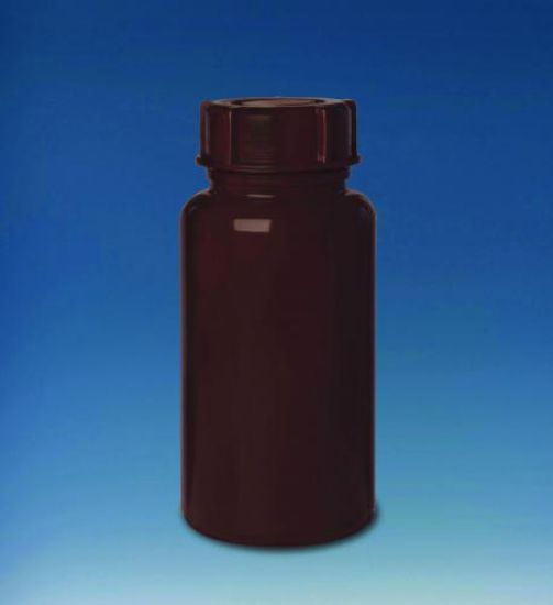 Bottle 50 ml, PE-LD, wide neck GL 32, brown, opaque screw cap_1725728