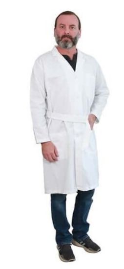Kinesis Spex Men's Easy Care Poly/Cotton Blend Lab Coat, Medium (40)_1812327