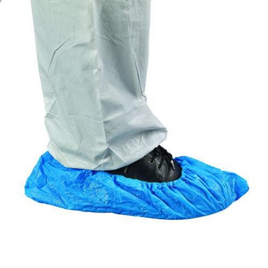 Shoe coats, 15x41cm, blue thickness 0.040 mm, pack of 100_1815265