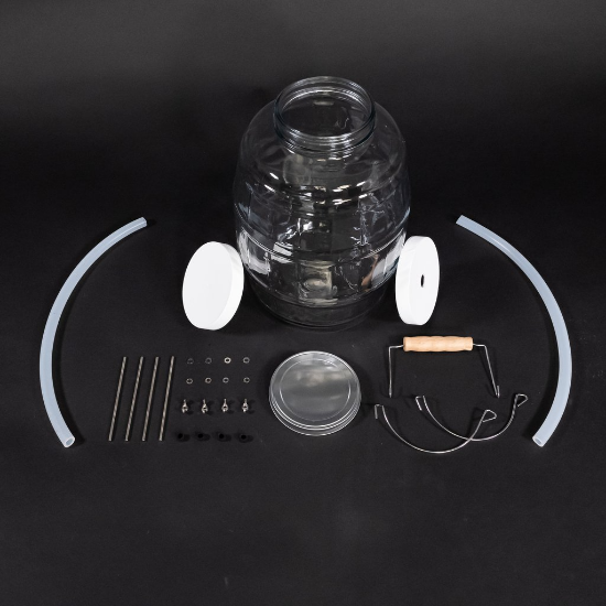 ISCO, Bottle Configuration 6700 Series Sampler (1 Polyethylene 2.5 Gallon round bottle), adapter kit, 2 discharge tubes, solid cap, tubing cap_1280081