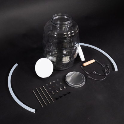 ISCO, Bottle Configuration 6700 Series Sampler (1 Polyethylene 2.5 Gallon round bottle), adapter kit, 2 discharge tubes, solid cap, tubing cap_1280081