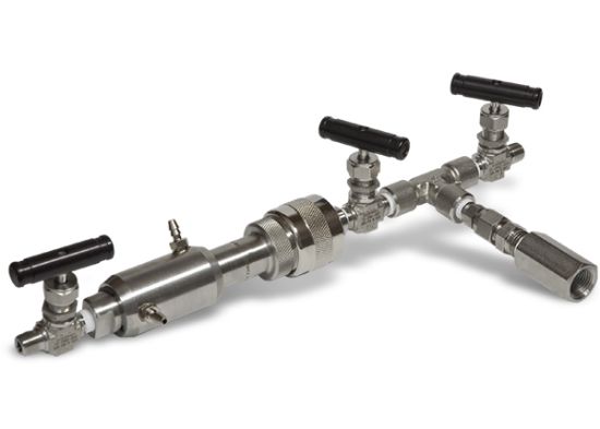 Sample Collection Vessel, 10 mL, with cooling sleeve, isolation & vent valves for connection to 1/4” NPT (M) valves_1357682