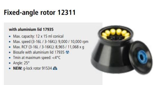 Sigma Biosafe Angle Rotor For 12 × 15 ml Conical Culture Tubes | John ...