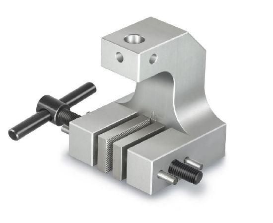Screw-in tension clamp (5.0 KN) without quick-release lever, range up to 15 mm, for tensile force tests, 2 items incl. Jaws with pyramid grip, similar to illustration_1377299