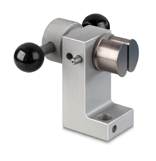 Belt tension clamps (10 KN) open at one end. Particularly suitable for tensile force tests with belts or any other soft, flexible, flat materials with a maximum sample thickness of 2.5 mm, similar to illustration. Suitable for test objects_1377328