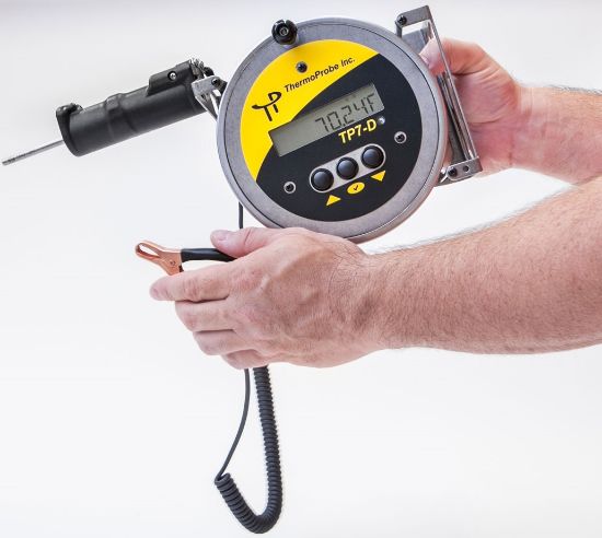 TP7-D Thermometer, 110ft (34m) cable, Asphalt Weight Probe, Brass Markers at 5ft (1.5m) intervals, ATEX/IECEx Certification (Ex ia IIB T4 Ga), Ambient temperature range -20°C to +40°C_1419755