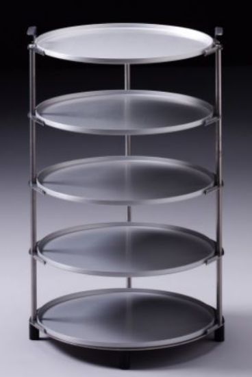 Product Shelves, Tall, 5 shelves, 10.0 " dia. x 17.5 " h_1687682