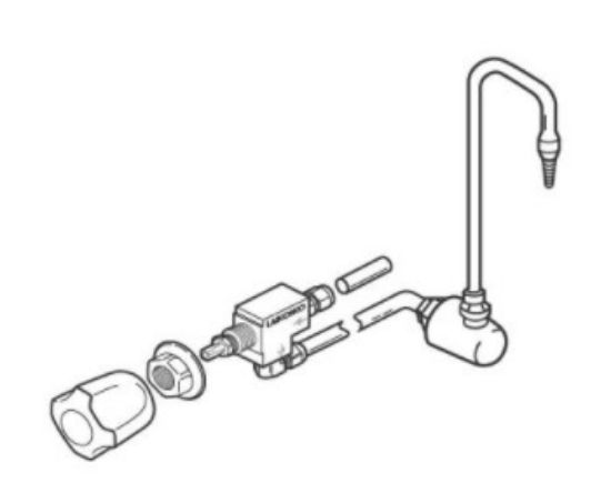 Labconco Green (Cold Water) Gooseneck Fixture Kit with Green Epoxy ...