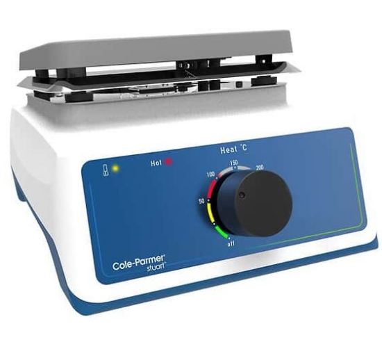 Cole-Parmer HP-200-S Stuart Undergrad Analog Hot Plate, 15 x 15 cm, Aluminum