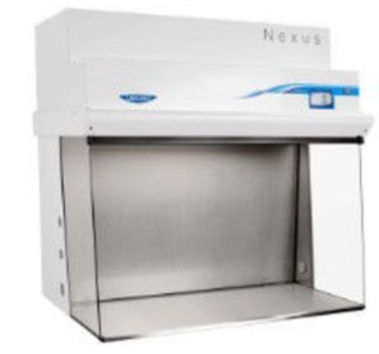 4' Nexus Horizontal Clean Bench. 26" deep work area with standard interior. Features laminar, ISO Class 4 airflow, intelligent OS with 5” touchscreen and an ECM motor with CAP™ Technology. Includes base stand. 230V C/A. EA._1921539