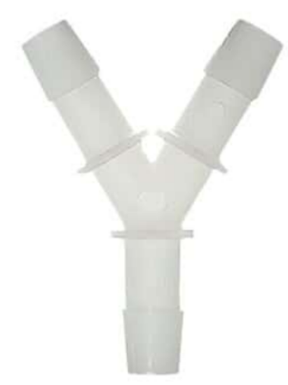 Masterflex Fitting, PVDF, Y-Connector, Hose Barb Union, 3/8" ID; 10/PK_1867556