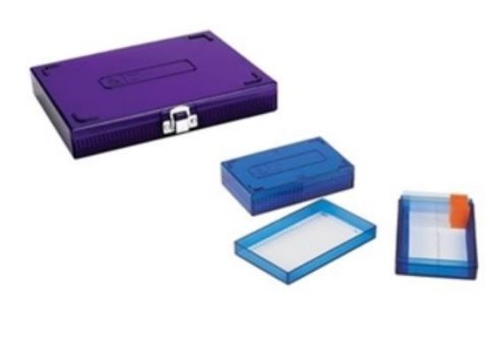 Slide box True North® PC, 25 places, stackable, 141x88x35mm, blue_1490572