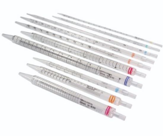 LLG- Serological Pipettes type 1, 10ml, Stretched Mouth, PS, Paper/Plastic peel, Individually packed, Orange code_1515489