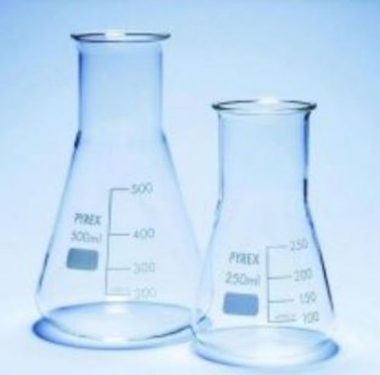 Erlenmeyer flask 250ml, wide neck Pyrex®, graduated, pack of 10_1568232