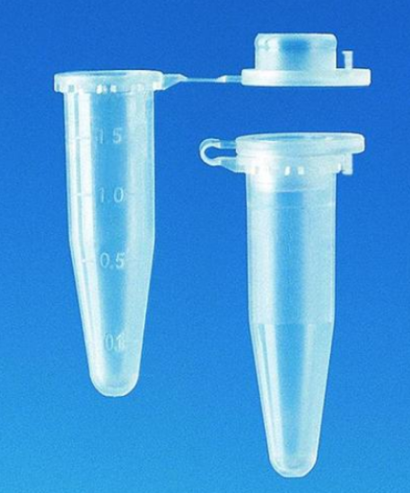 Reaction tubes, disposable, 2 ml, PP, PLASTIBRAND, transparent, safety closure, pack of 500_1567187