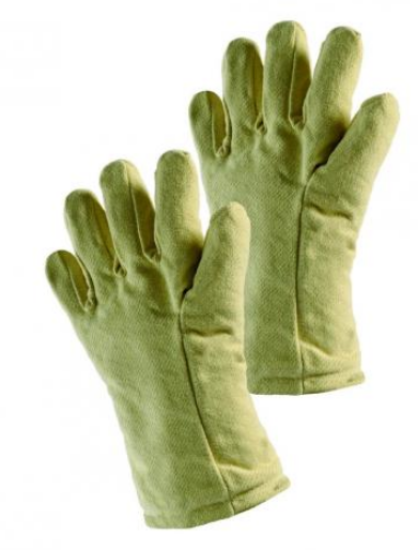 5 finger glove H115B140 up to 500°C aramid netting with special insulation, length approx. 400mm, per pair_1566872