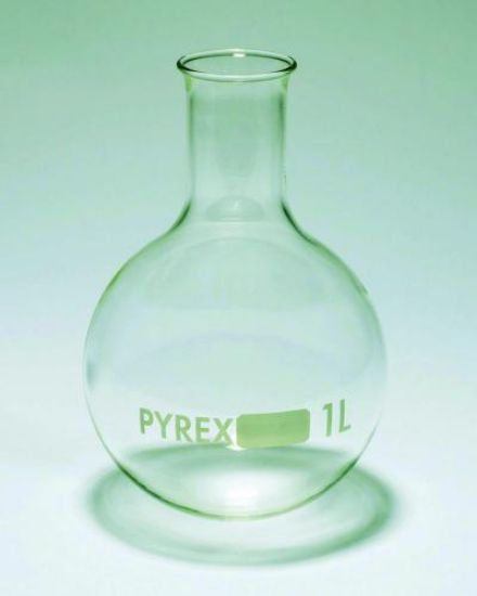Round flask 1000ml, narrow neck Pyrex®, pack of 10_1566921