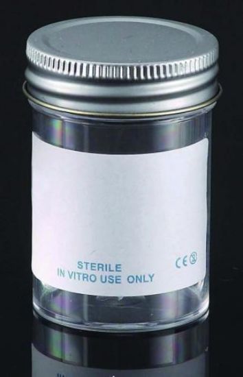 LLG-Sample container 60ml, PS with metal flowed seal inert liner cap, sterile, pack of 300_1569815