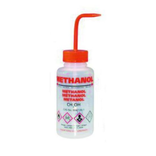 LLG-Safety vented wash bottle 500ml, Methanol with pressure control valve, LDPE, ES/FR/DE/UK_1568501