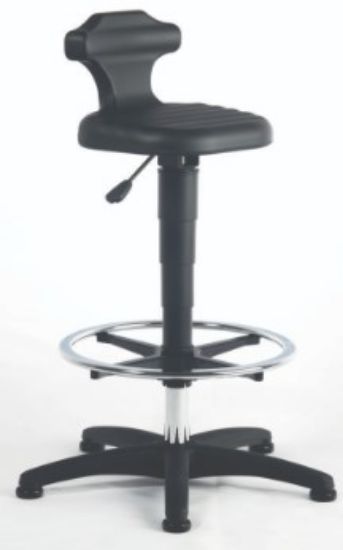 LLG Labware LLG-Standing Rest PU Foam Black, Foot Ring, Glides, Seat ...