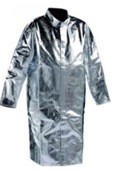 Heat protection jacket, up to 1000 ° C Radiation heat, velcro and Stand-up collar, length 120cm, size 50, HSM120KA-1-50_1581678