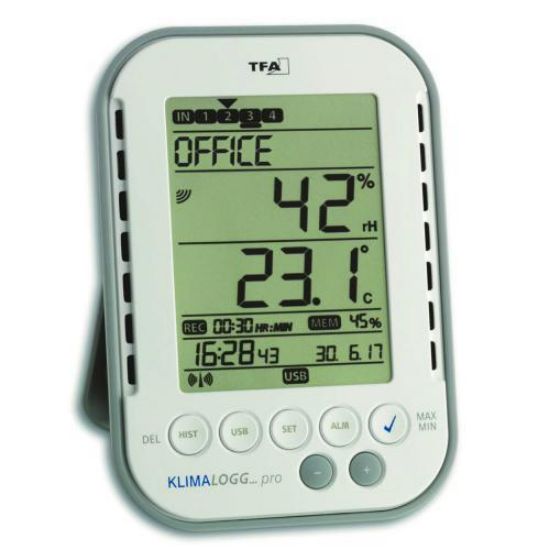 Profi-Thermo-/Hygrometer HygroLogg Pro with Datalogger function, white/grey measuring range temperature 0 to 50°C,_1584388