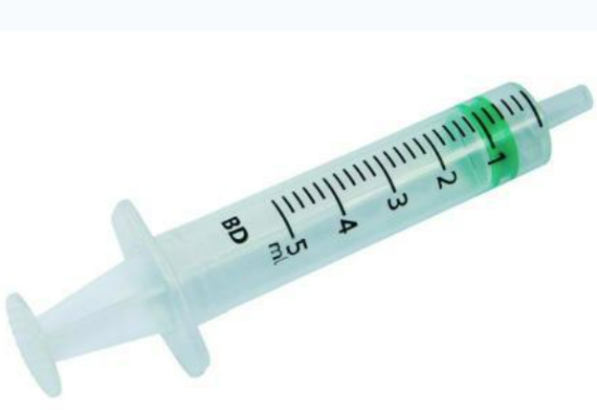 Emerald Disposable syringes 5 ml Luer, concentric, 3-part, divided 0.2 ml, EO-sterilized, pack of 100_1599764